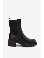 Dámské Botky Na Eko Kůže Černé model 21707142 - Boto Dámské Botky Na Eko Kůže Černé model 21707142 - Boto