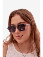 Dámské sluneční brýle se stříbrným detailem šedé