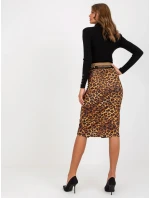 Sukně VI SD model 17856964 černá a béžová - FPrice Sukně VI SD model 17856964 černá a béžová - FPrice