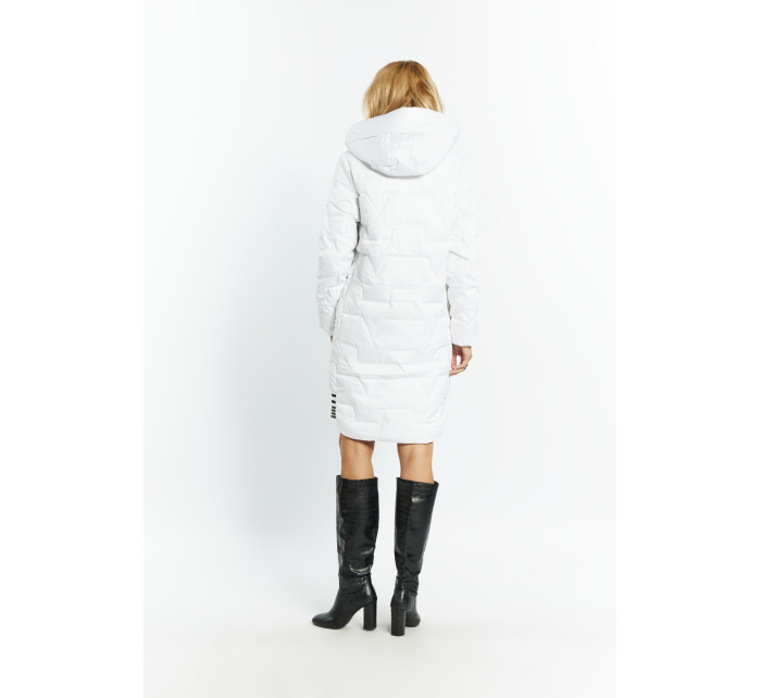 Monnari Kabáty Dámský kabát s kapucí Bílý