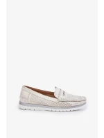 Dámské eko kožené mokasíny model 21834359 – zlaté - Kesi