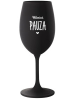 MÁMINA PAUZA - černá sklenice na víno 350 ml