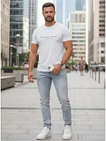 Koszulka męska z napisem bawełniana biała model 22216268 - FashionStreet Koszulka męska z napisem bawełniana biała model 22216268 - FashionStreet