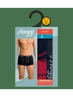 Pánské boxerky Start Hipster C2P box - BLUE - DARK COMBINATION - tm.modrá-vínová M008 - SLOGGI