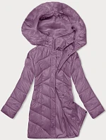 Dámská zimní bunda s kapucí fialová (H-898-38)