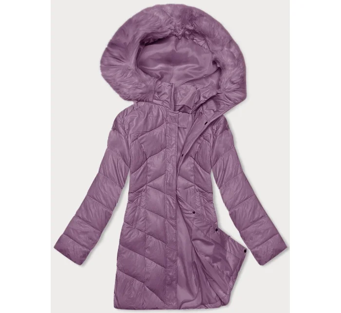 Fialová dámská zimní bunda s kapucí model 21247207 - Z-DESIGN