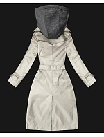 Klasický trenčkot s odnímatelnou kapucí Goodlookin light beige (T2-2252#-12) Klasický trenčkot s odnímatelnou kapucí Goodlookin light beige (T2-2252#-12)