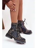 Kožené workery dámské model 21714228 Multikolor - Maciejka