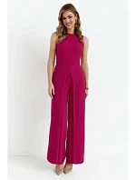K184 Kombinéza s širokými nohavicemi - švestková