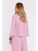 M905 Elegantní halenka s volnými rukávy - pudrová