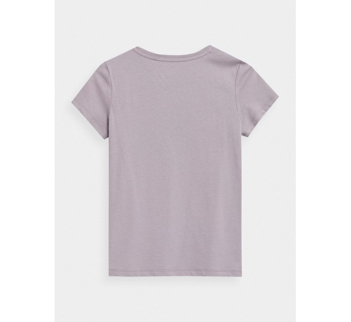 Dívčí tričko s potiskem 4FJSS23TTSHF389-52S fialové - 4F