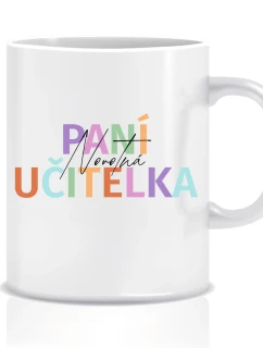 Personalizovaný klasický bílý hrníček pro paní učitelku/pana učitele 