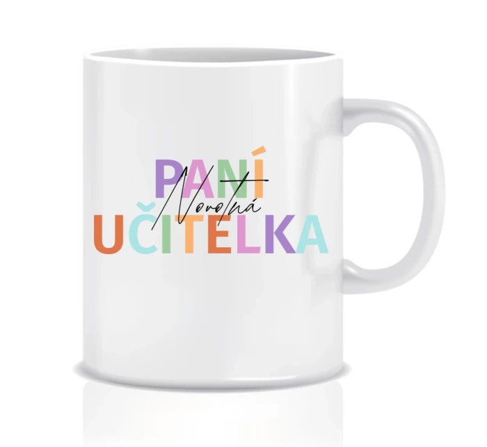 Personalizovaný klasický bílý hrníček pro paní učitelku/pana učitele 