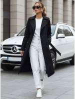 FashionStreet dámský dvouřadový černý trenčkot TY5437 FashionStreet dámský dvouřadový černý trenčkot TY5437