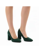 Zelené semišové lodičky na jehlovém podpatku Sergio Leone PB216