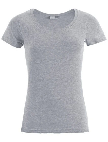 Promodoro 3086 Dámské tričko Slim Fit s výstřihem do V 40.3086 sports grey Promodoro 3086 Dámské tričko Slim Fit s výstřihem do V 40.3086 sports grey