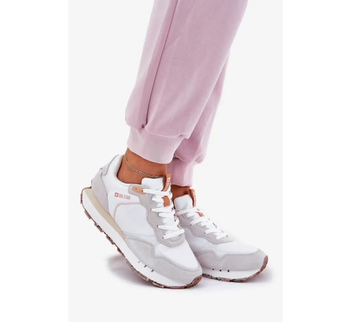 Dámské semišové boty Big Star HI-POLY SYSTEM – béžové