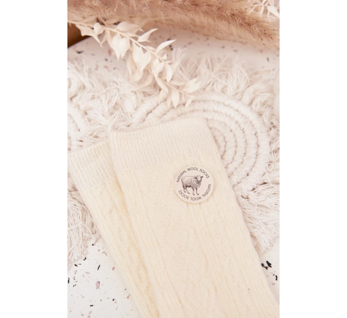 Dámské vlněné ponožky – ecru Dámské vlněné ponožky – ecru