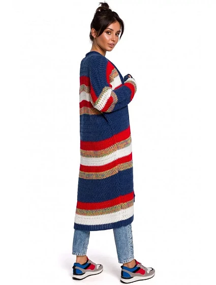 Dámský dlouhá svetr model 4 Tmavě červený  model 21758959 - BeWear