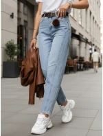 Dámské džíny balonového střihu s páskem FashionStreet UY2881