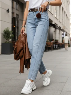 Dámské džíny balonového střihu s páskem FashionStreet UY2881