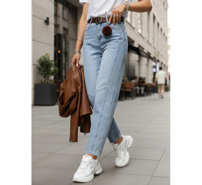 Dámské džíny balonového střihu s páskem FashionStreet UY2881