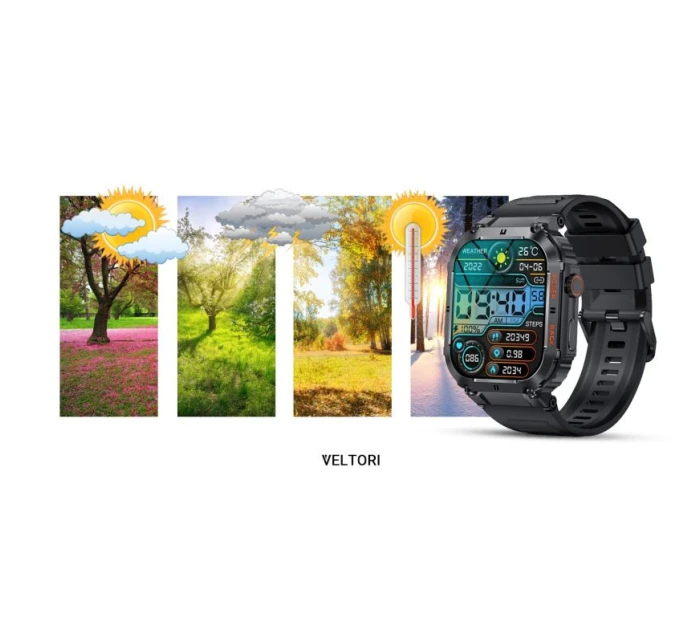 Černý silikonový řemínek model 21805561 - VELTORI