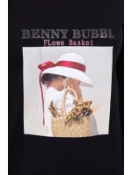 Šaty s potiskem model 18744174 černé - K-Fashion Šaty s potiskem model 18744174 černé - K-Fashion