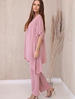 Sada halenky + kalhot s přívěskem pudrově růžová