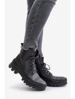 model 21670916 Dámské Botky Z Přírodní Kůže Černé - Zazoo