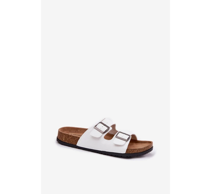 Dámské Pantofle Na Platformě S Přezkami Bílé model 21694124 - EVENTO