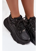 Dámské tenisky Přírodní kůže model 21711767 Černé - Goe