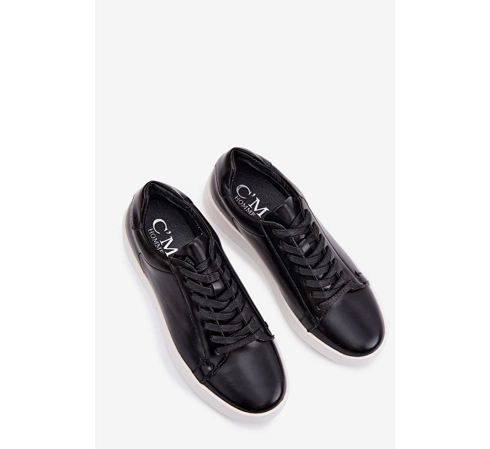 Pánské tenisky z eko kůže Černé Velton Pánské tenisky z eko kůže Černé Velton