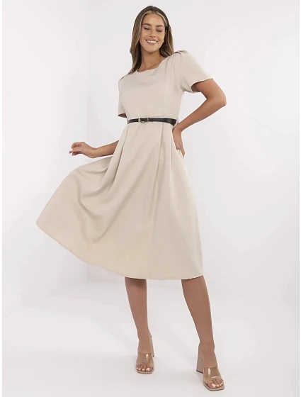 Šaty MI SK model 21075640 béžové - FPrice Šaty MI SK model 21075640 béžové - FPrice