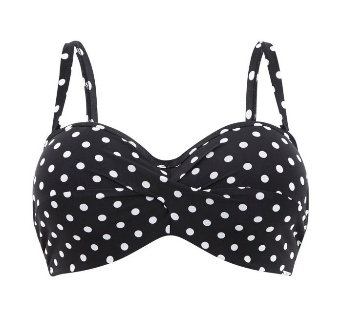 Vrchní díl plavek Swimwear Anya Spot Bandeau Bikini black/white SW1013