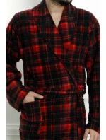 Pánský župan 1007 červené káro - CoCoon