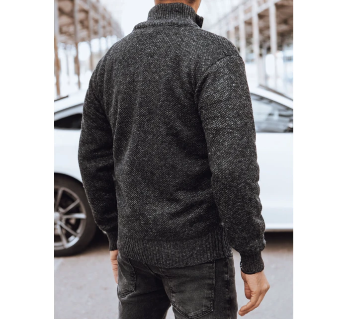 Pánská prošívaná tmavě šedá bunda Dstreet TX4577
