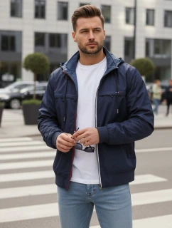 FashionStreet pánská tmavě modrá oboustranná přechodná bunda TX4985