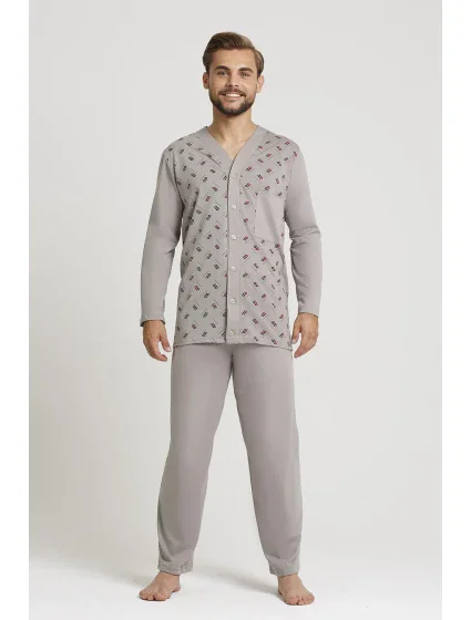 Pánské rozepínací pyžamo Gucio 298 dł/r 3XL Pánské rozepínací pyžamo Gucio 298 dł/r 3XL