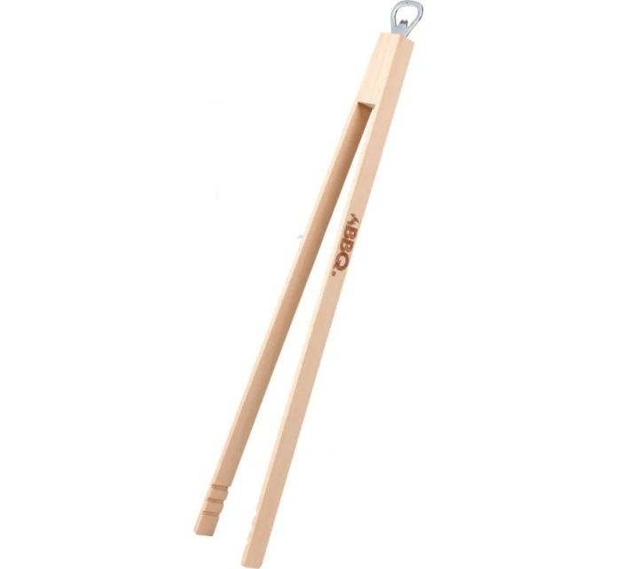 DŘEVĚNÉ GRILOVACÍ KLEŠTĚ 48 CM S OTVÍRÁKEM