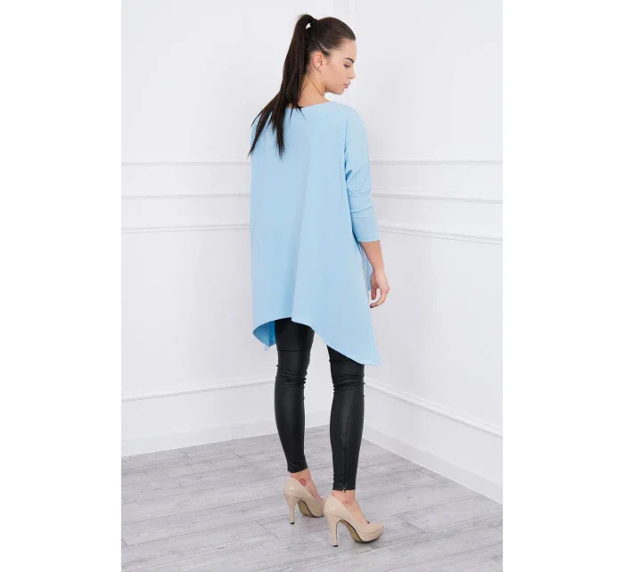 Oversize halenka v modré barvě