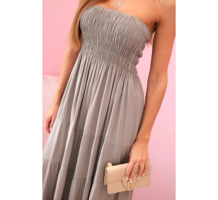 Dámské viskózové šaty s elastickým topem fango Dámské viskózové šaty s elastickým topem fango