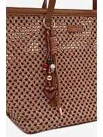 Pletená taška typu s přívěskem světle hnědá model 22111690 - Flora&Co