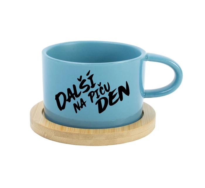 DALŠÍ NA PIČU DEN - modrý hrníček makronka 200 ml