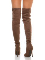 Sexy overknee- boots KylieJ. Style in suede optic