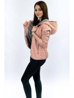 Růžová dámská bunda s kapucí (DL011)