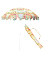 PLÁŽOVÝ A ZAHRADNÍ SLUNEČNÍK 160 CM ORANŽOVÝ A ZELENÝ PLÁŽOVÝ A ZAHRADNÍ SLUNEČNÍK 160 CM ORANŽOVÝ A ZELENÝ