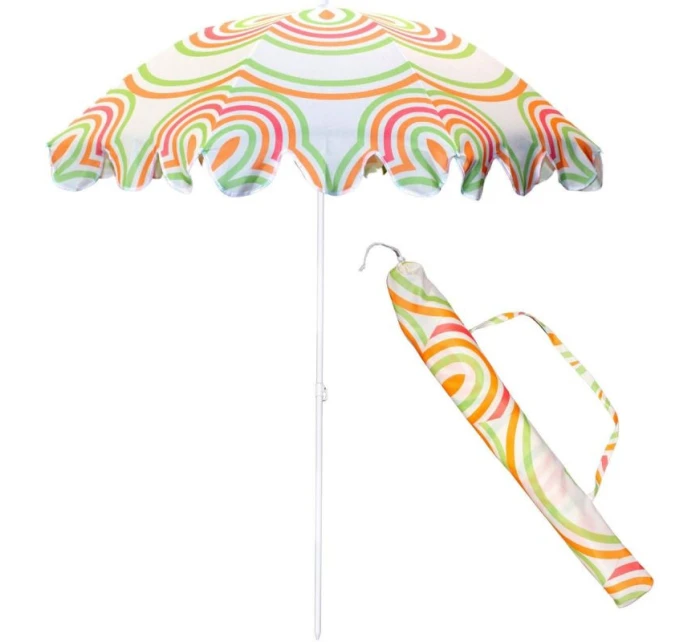 PLÁŽOVÝ A ZAHRADNÍ SLUNEČNÍK 160 CM ORANŽOVÝ A ZELENÝ PLÁŽOVÝ A ZAHRADNÍ SLUNEČNÍK 160 CM ORANŽOVÝ A ZELENÝ