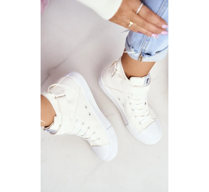 Dámské Vysoké Tenisky Big Star FF274579 Bile Dámské Vysoké Tenisky Big Star FF274579 Bile