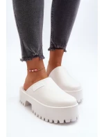 Dámské Žabky Na Masivní Podrážce Big Star NN274015 Bílé